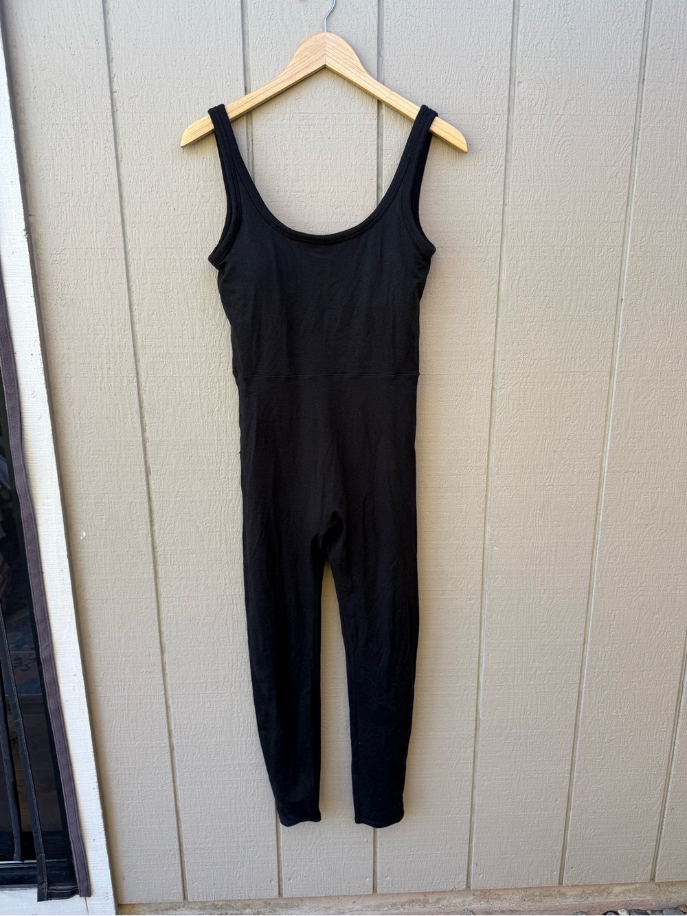 Vuori Black Scoop-Neck Jumpsuit